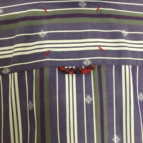 Robert Graham Button Up- Large- Striped/Plaid - Picture 4 of 9